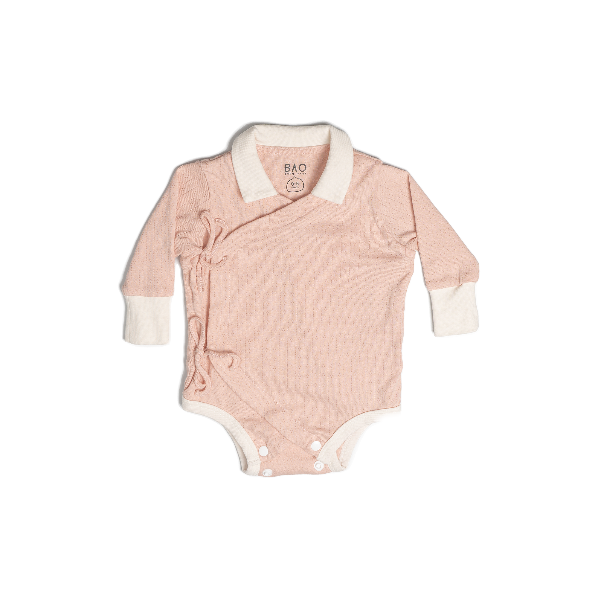 今ならほぼ即納！ Kimono Bodysuit, Peach Pink | BAO Baby Wear Kimono / Ceremony